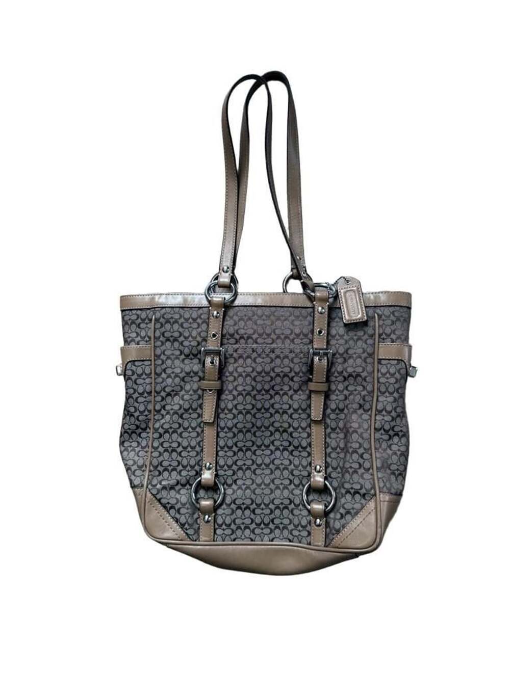 Coach Signature Jacquard Tote Bag Brown